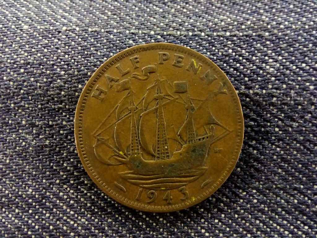 Anglia VI. György 1/2 Penny 1943