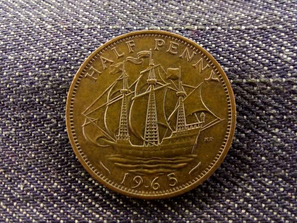 Anglia II. Erzsébet 1/2 Penny 1965