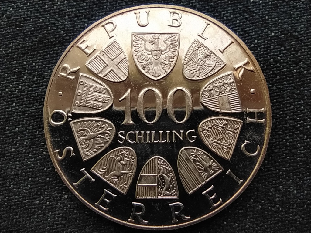 Ausztria 200 éves a Burgtheater .640 ezüst 100 Schilling 1976 PP
