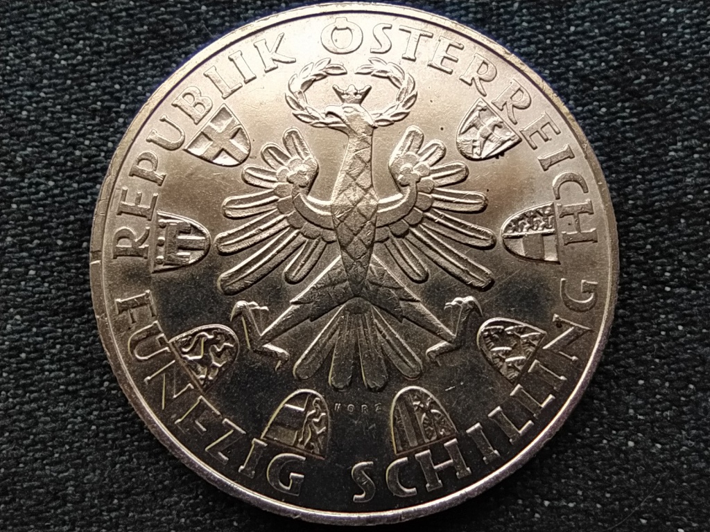 Ausztria, Tirol felszabadításának 150. évfordulója ezüst (.900) 50 Schilling 1959